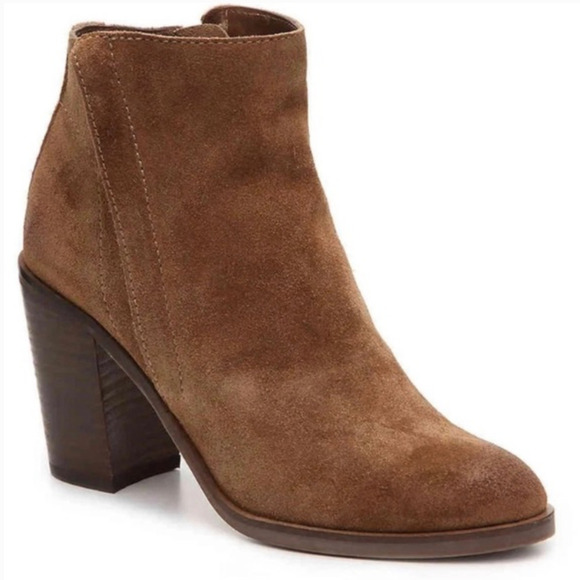 DOLCE VITA Suede Ankle Boots The Stunna in Tan Brown Women's 9.5 - Picture 1 of 14
